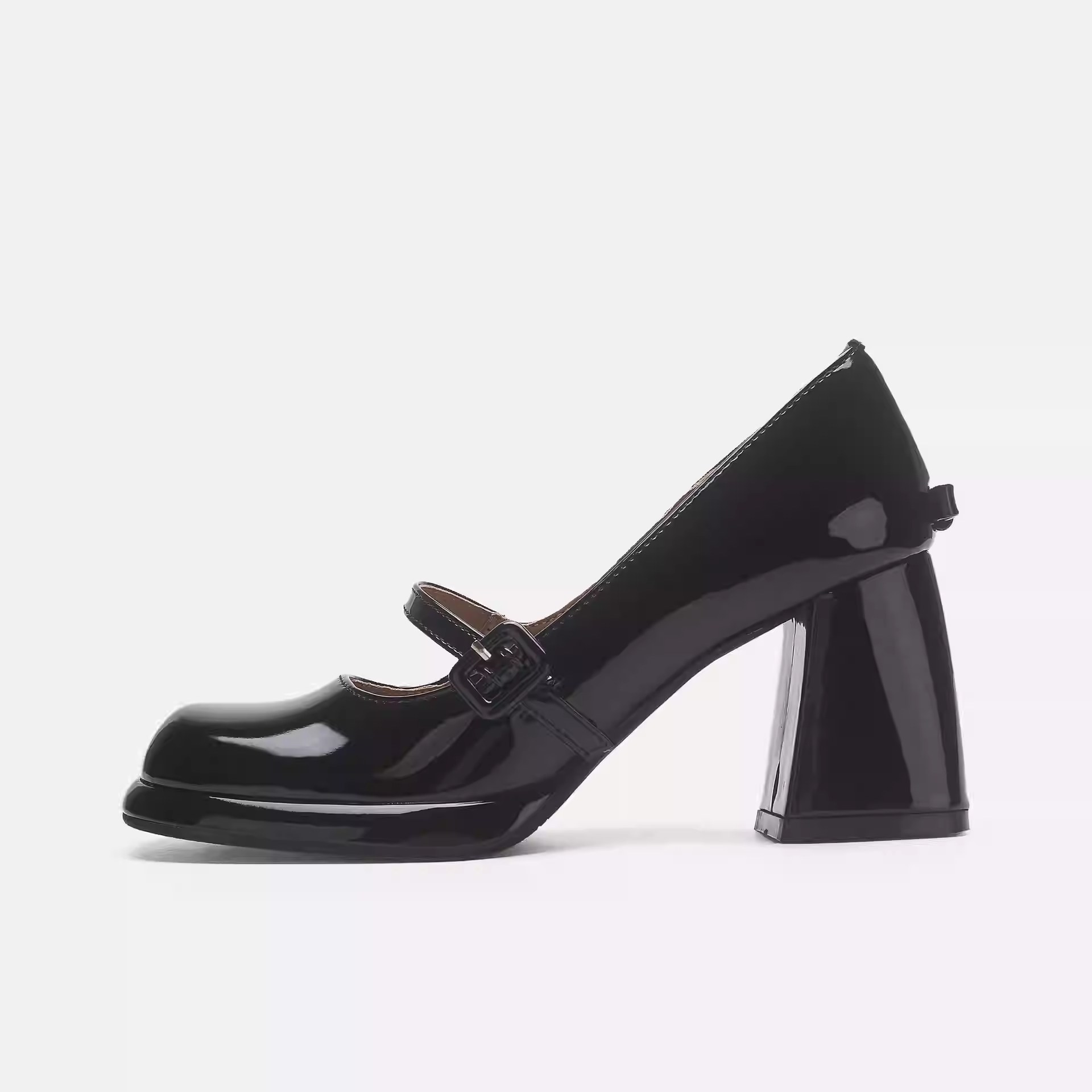 High Heels Women's French Retro Thick Heel Mary Jane Sh