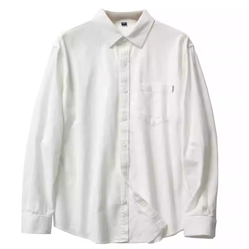 Men's flannel pure cotton long-sleeved shirt for spring and autumn.